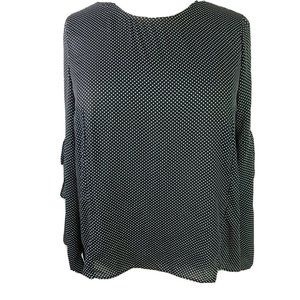 Who What Wear Women's Blouse Black Long Sleeve